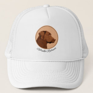 Malerei mit Labrador Retriever (Schokolade) - Hund Truckerkappe