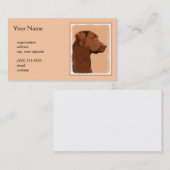 Malerei mit Labrador Retriever (Schokolade) - Hund Visitenkarte (Vorne/Hinten)