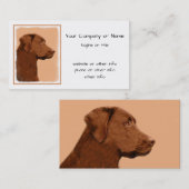 Malerei mit Labrador Retriever (Schokolade) - Hund Visitenkarte (Vorne/Hinten)