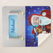 Malerei mit Lächeln Rudolf und Weihnachtsmann Sherpadecke (Vorderseite (Horizontal))