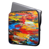 Malerei mit Messer aus Paletten, Paris, Rot, Weiß Laptopschutzhülle (Vorderseite Links)