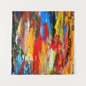 Malerei mit Messer aus Paletten, Paris, Rot, Weiß Wandteppich (Vorderseite (Horizontal))