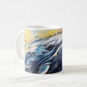 Malerei mit modernen Whalen Kaffeetasse (Vorderseite Links)