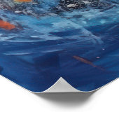 Malerei mit modernen Whalen Poster (Ecke)