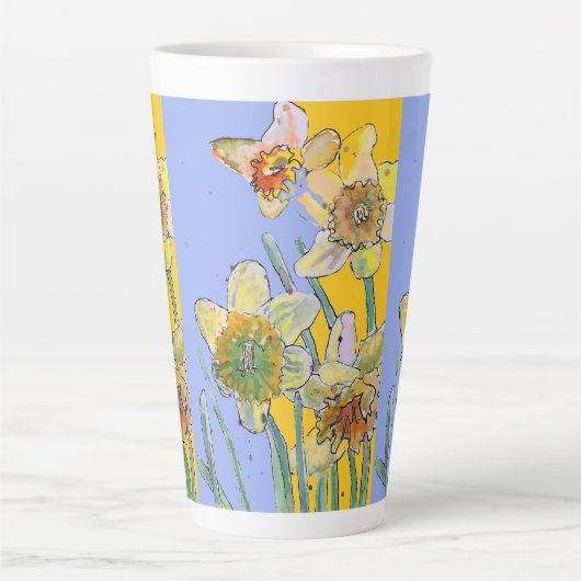 Malerei mit Pinsel Latte Tasse (Vorderseite)