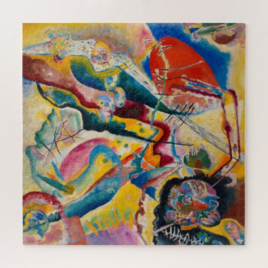 Malerei mit Rotem Fleck von Wassily Kandinsky Puzzle (Horizontal)
