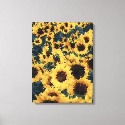 Malerei mit Sonnenblumen - Leinwand (Vorderseite)