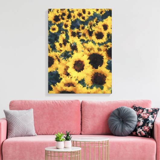 Malerei mit Sonnenblumen - Leinwand (Insitu (Wohnzimmer))