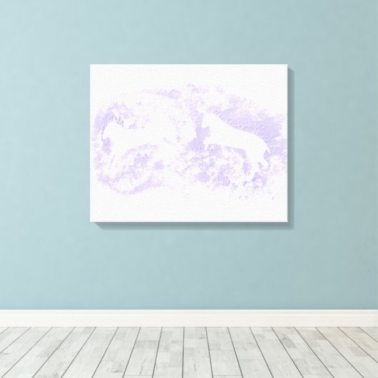 Malerei mit Springpferden Leinwanddruck (Insitu (Holzboden))