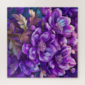 Malerei mit violetten Blumen Puzzle (Horizontal)