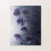 Malerei mit violetten gotischen Blumen Puzzle (Vertikal)