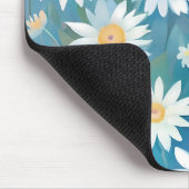 Malerei mit weißen Blume Mousepad (Ecke)
