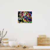 Malerei mit weißen Linien - Kandinsky Poster (Küche)