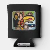 Malerei "Mitte des Jahrhunderts Moderne Abstrakte Dosenkühler (Rückseite)