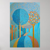 Malerei moderner Kunstbaumen Poster (Vorne)
