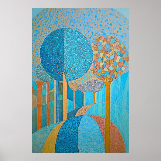 Malerei moderner Kunstbaumen Poster (Vorne)
