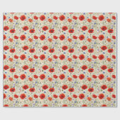 Malerei Mohn Wiese Kunstwerk Geschenkpapier (Flach)