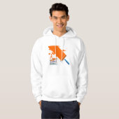 Malerei Orange Paint Mens Hoodie (Vorne ganz)