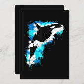 Malerei | Orca Whale Wasserfarben Malerei Artful Einladung (Vorne/Hinten)