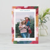 Malerei-Palette Abstraktes Ferienmotiv Feiertagskarte (Stehend Vorderseite)