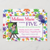 Malerei Paletten Foto Einladung (Vorne/Hinten)