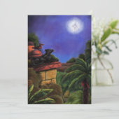 Malerei Panther Vogel Dschungel Tempel Weihnachtss Einladung (Stehend Vorderseite)