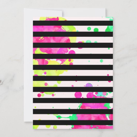 Malerei Party Einladung, Art Party, Einladung (Rückseite)