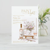 Malerei Party Paint Night Brautparty Einladung (Stehend Vorderseite)
