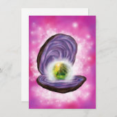 Malerei Pearl Oyster mit Fantasielandschaft (Vorne/Hinten)