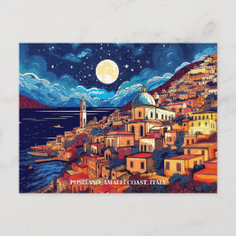 Malerei Positano Amalfi Küste Italien Kunst, Dicht Postkarte