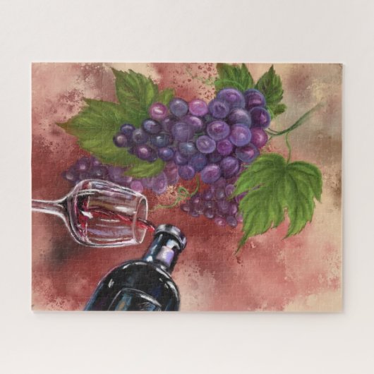 Malerei Puzzle in Wein gibt es Wahrheit - Beifall (Horizontal)