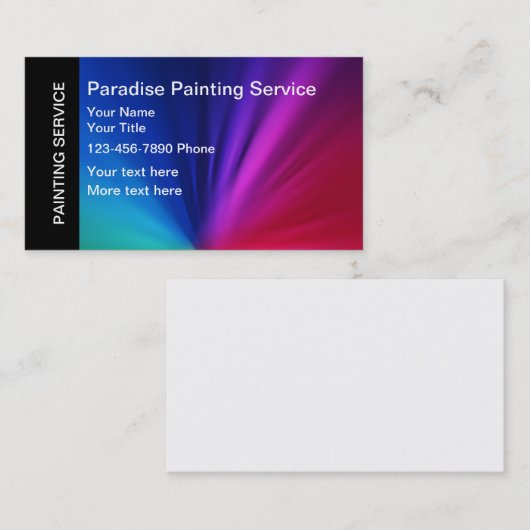 Malerei-Regenbogen farbiger Hintergrund Visitenkarte (Vorne/Hinten)