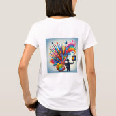 Malerei Regenbogen farbiges Hemd T-Shirt (Rückseite)
