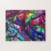 Malerei Regenbogen Swirl Paint Complex Muster Puzzle (Horizontal)