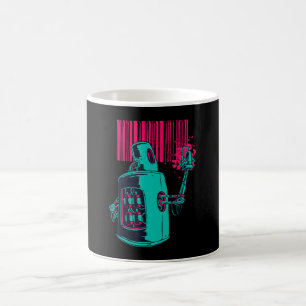Malerei   Robot Spray Painting Grafi Bar Code Kaffeetasse