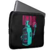 Malerei | Robot Spray Painting Grafi Bar Code Laptopschutzhülle (Vorne Rechts)