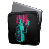 Malerei | Robot Spray Painting Grafi Bar Code Laptopschutzhülle (Vorderseite Links)