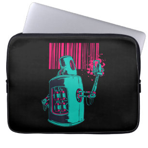 Malerei Robot Spray Painting Grafi Bar Code Laptopschutzhülle