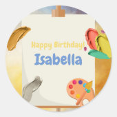 Malerei Runder Aufkleber (Vorderseite)