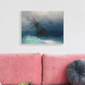 Malerei Schiff Premium Wrapped Canvas (Glanz) Leinwanddruck (Insitu (Wohnzimmer))