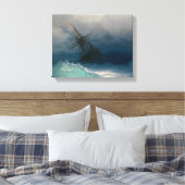 Malerei Schiff Premium Wrapped Canvas (Glanz) Leinwanddruck (Insitu (Schlafzimmer))