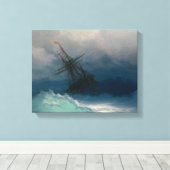 Malerei Schiff Premium Wrapped Canvas (Glanz) Leinwanddruck (Insitu (Holzboden))