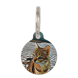 Malerei Schöne Katze Haustiermarke