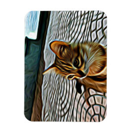 Malerei Schöne Katze Magnet