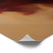 Malerei Schönes Atemberaubendes Rotes Kleid der Fr Poster (Ecke)