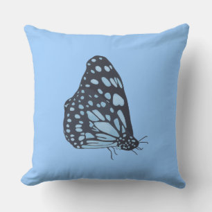Malerei schwarzen Schmetterling Blue Spots Custom Kissen
