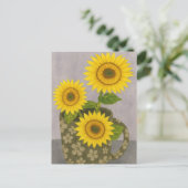 Malerei Sonnenblumen Postkarte (Stehend Vorderseite)