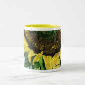 Malerei-Tassewatercolor-Kunst der Sonnenblume-08b Zweifarbige Tasse (Mittel)