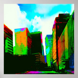 Malerei überall in der Stadt Poster