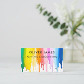 Malerei und Dekoration von Regenbogenfarben Visitenkarte (Stehend Vorderseite)